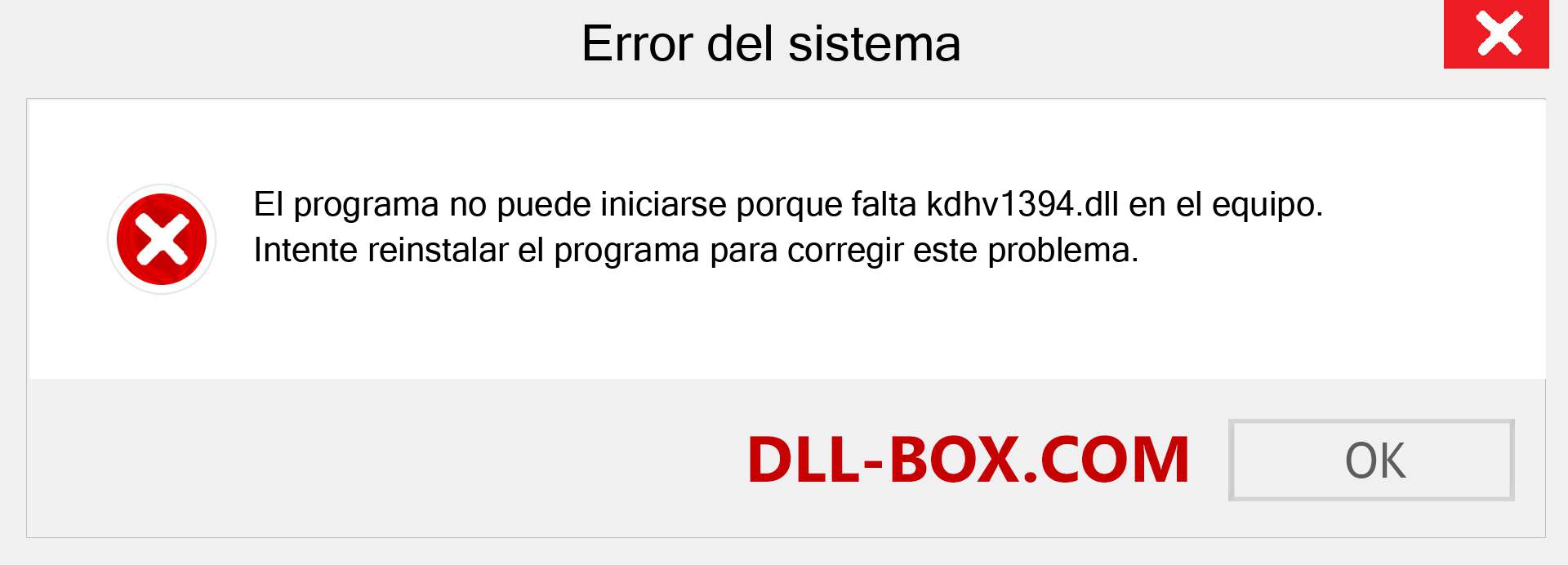 ¿Falta el archivo kdhv1394.dll ?. Descargar para Windows 7, 8, 10 - Corregir kdhv1394 dll Missing Error en Windows, fotos, imágenes